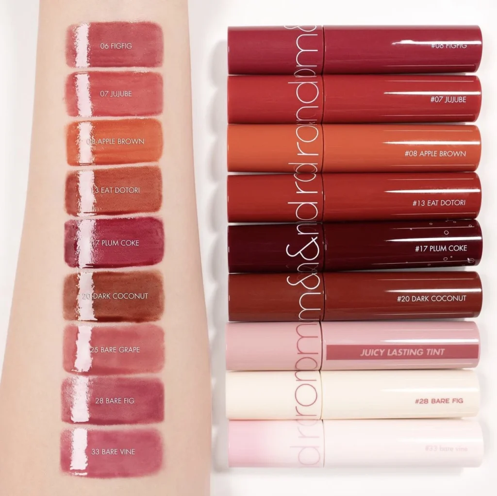 Son học sinh giá rẻ – Romand Juicy Lasting Tint màu hồng đào
