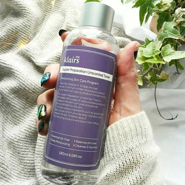 Toner cho da dầu mụn Klairs Supple Preparation Unscented Toner