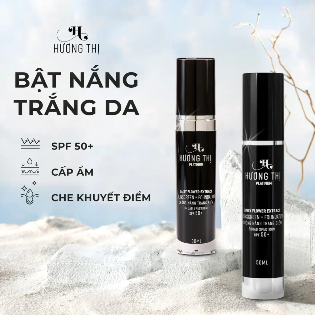 Kem chống nắng Hương Thị SPF50 50ml, thiết kế nắp vặn tiện lợi